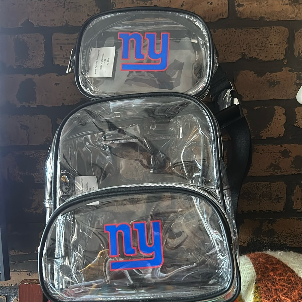 NY Giants clear backpack set-New
